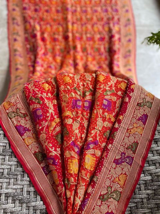 Taara - Twinkling Star Meenakari Motif Saree