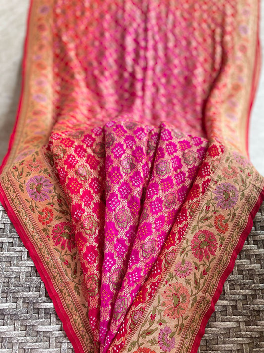 Gargi - An ancient scholar Meenakari Motif Saree