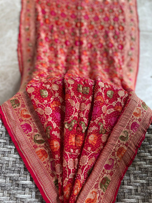 Rohini - A Rising Star Meenakari Motif Saree