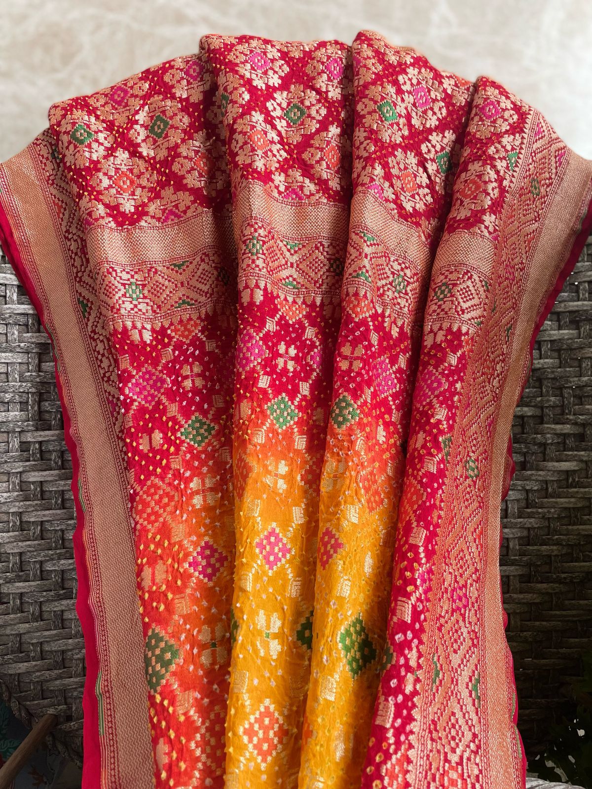 Vedika - Full of knowledge Meenakari Dupatta