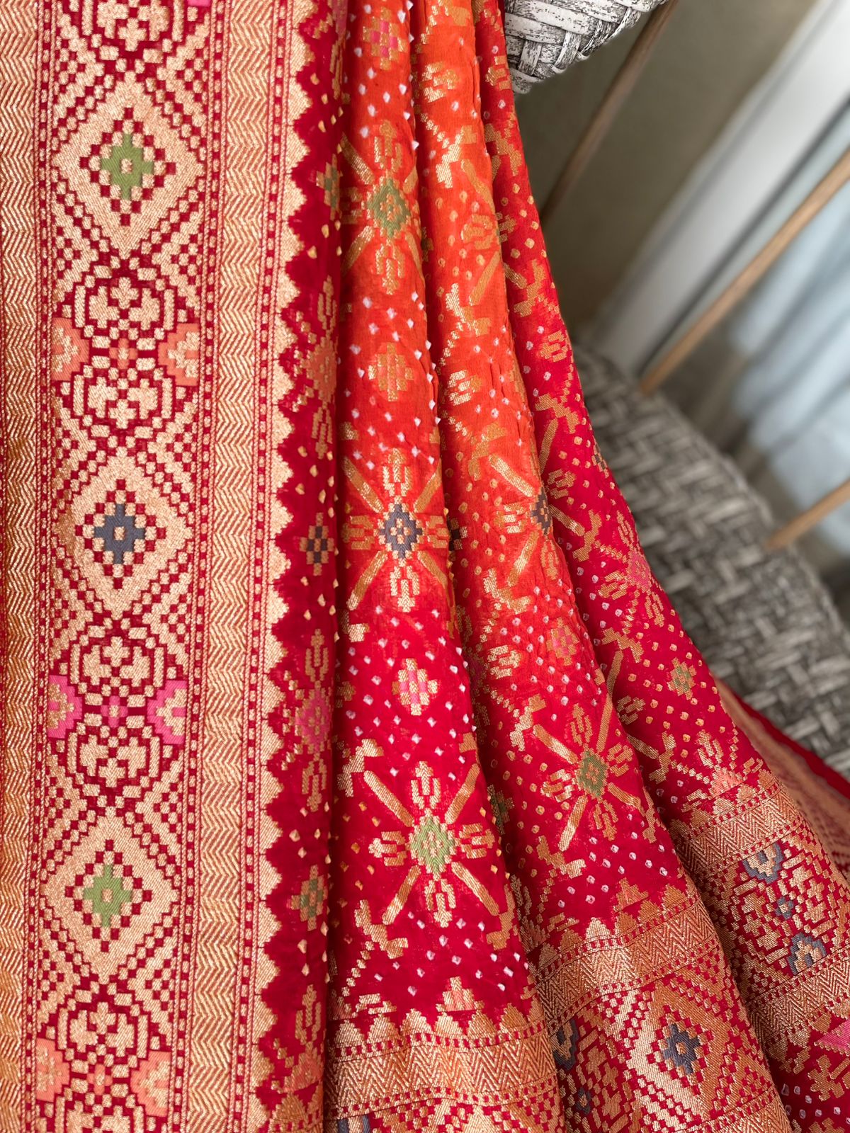 Tanishka - Goddess of Gold Meenakari Dupatta