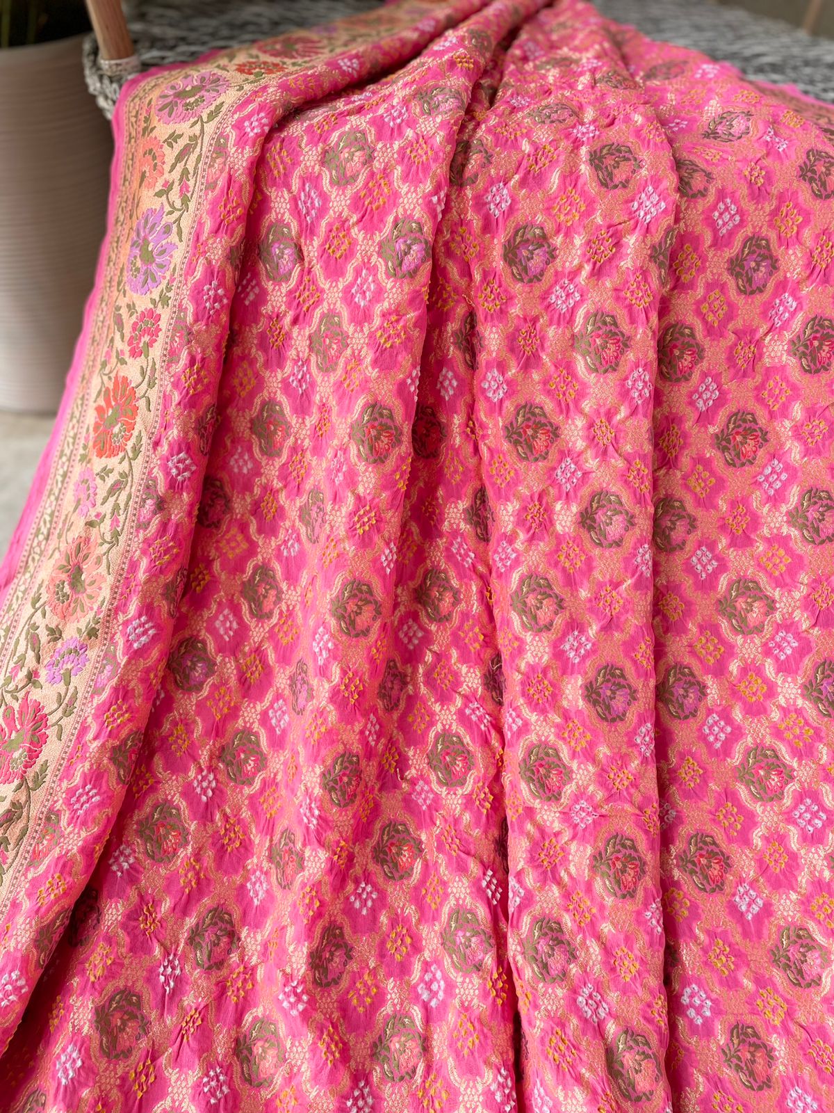 Aarna - A Beautiful Stream Meenakari Motif Saree