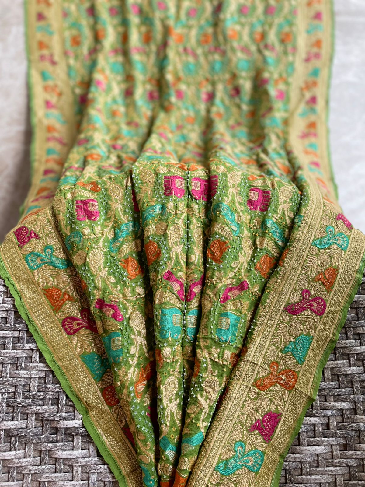 Meher - Benevolence of Divinity Meenakari Motif Saree