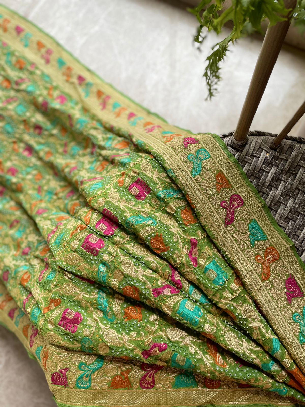 Meher - Benevolence of Divinity Meenakari Motif Saree