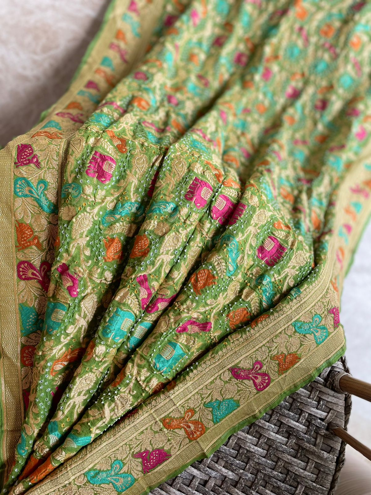 Meher - Benevolence of Divinity Meenakari Motif Saree