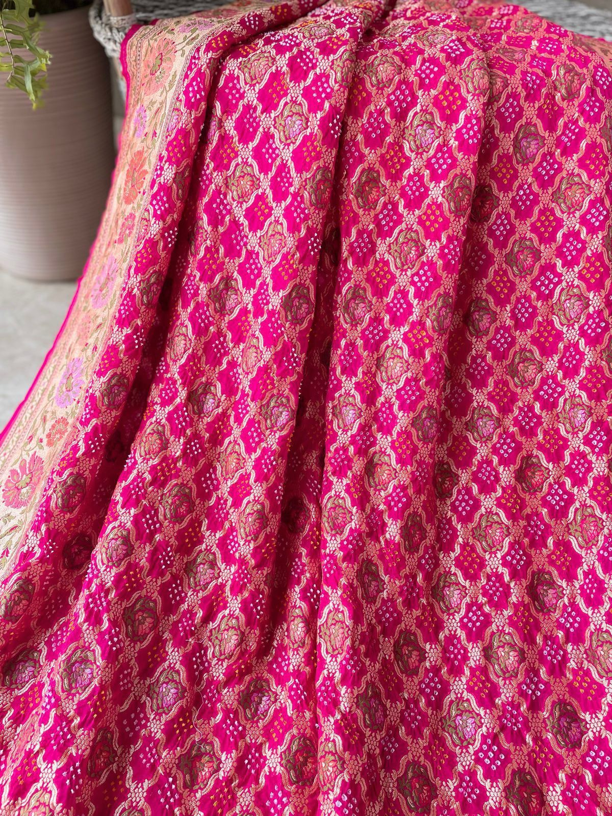 Shriya - An auspicious woman Meenakari Motif Saree
