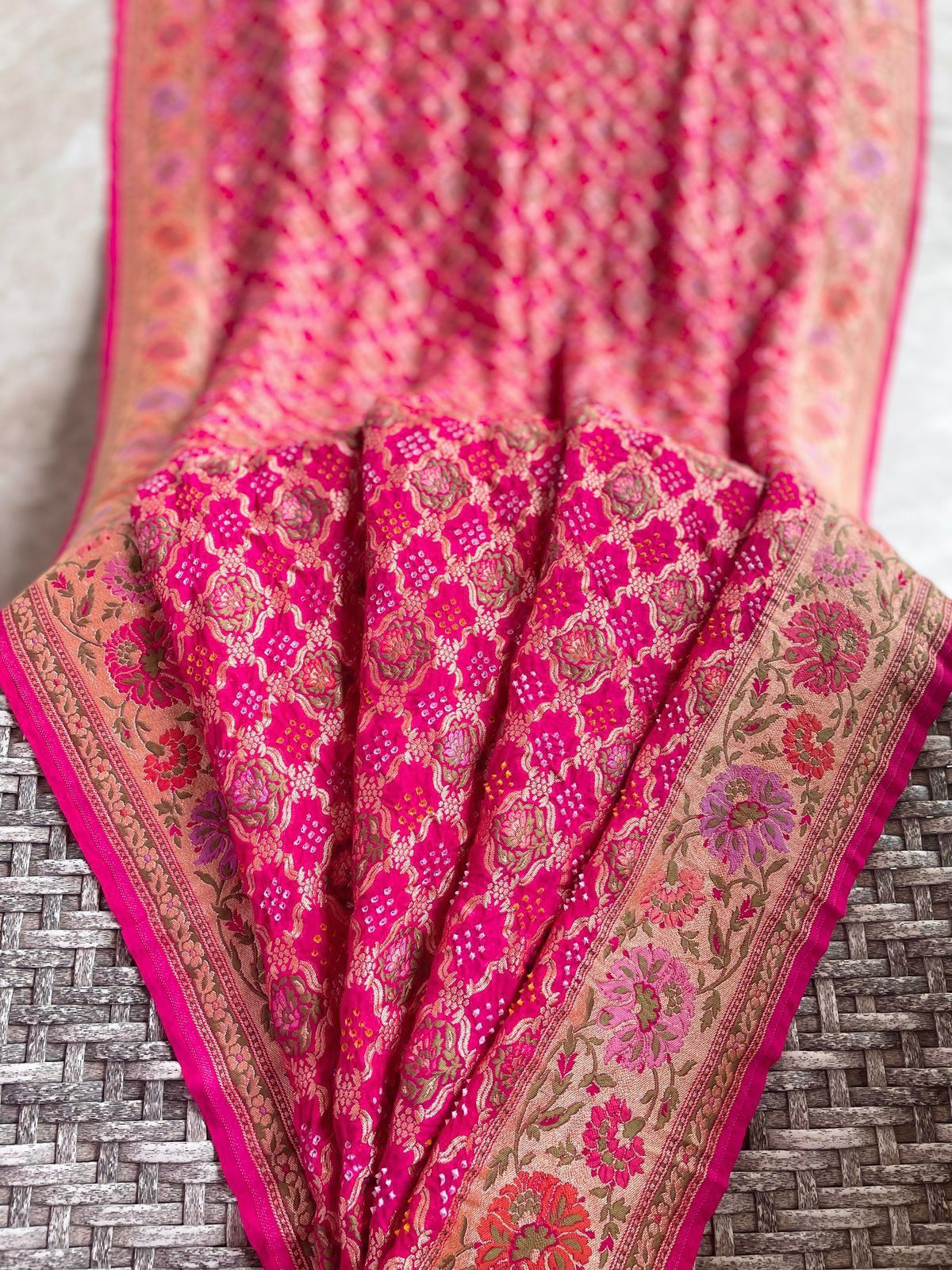 Shriya - An auspicious woman Meenakari Motif Saree