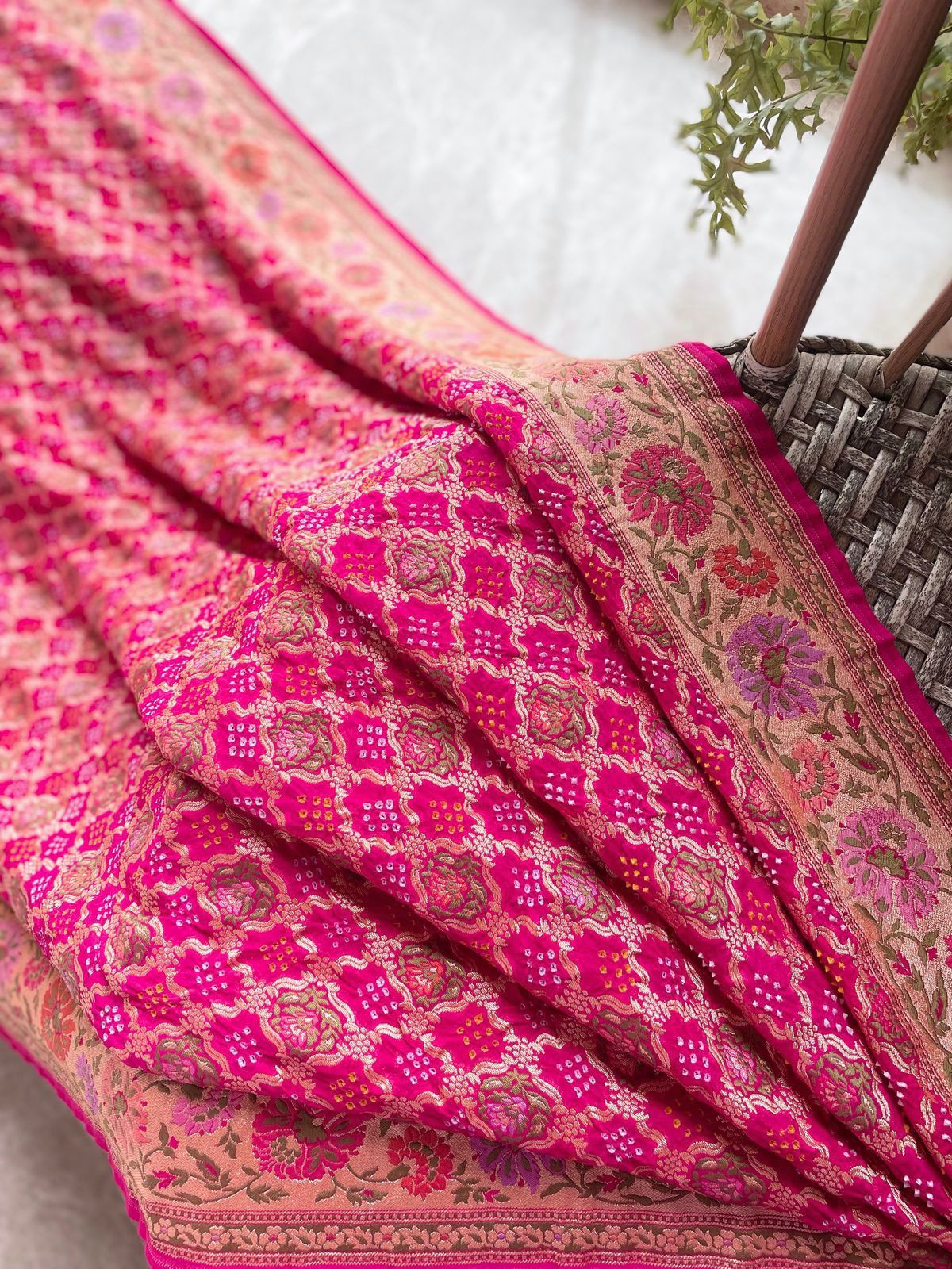 Shriya - An auspicious woman Meenakari Motif Saree