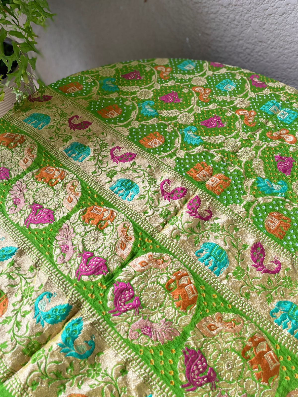 Megha - Light Green Meenakari Tilfi Dupatta