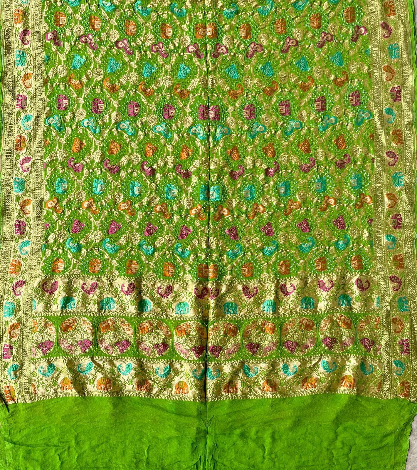 Megha - Light Green Meenakari Tilfi Dupatta