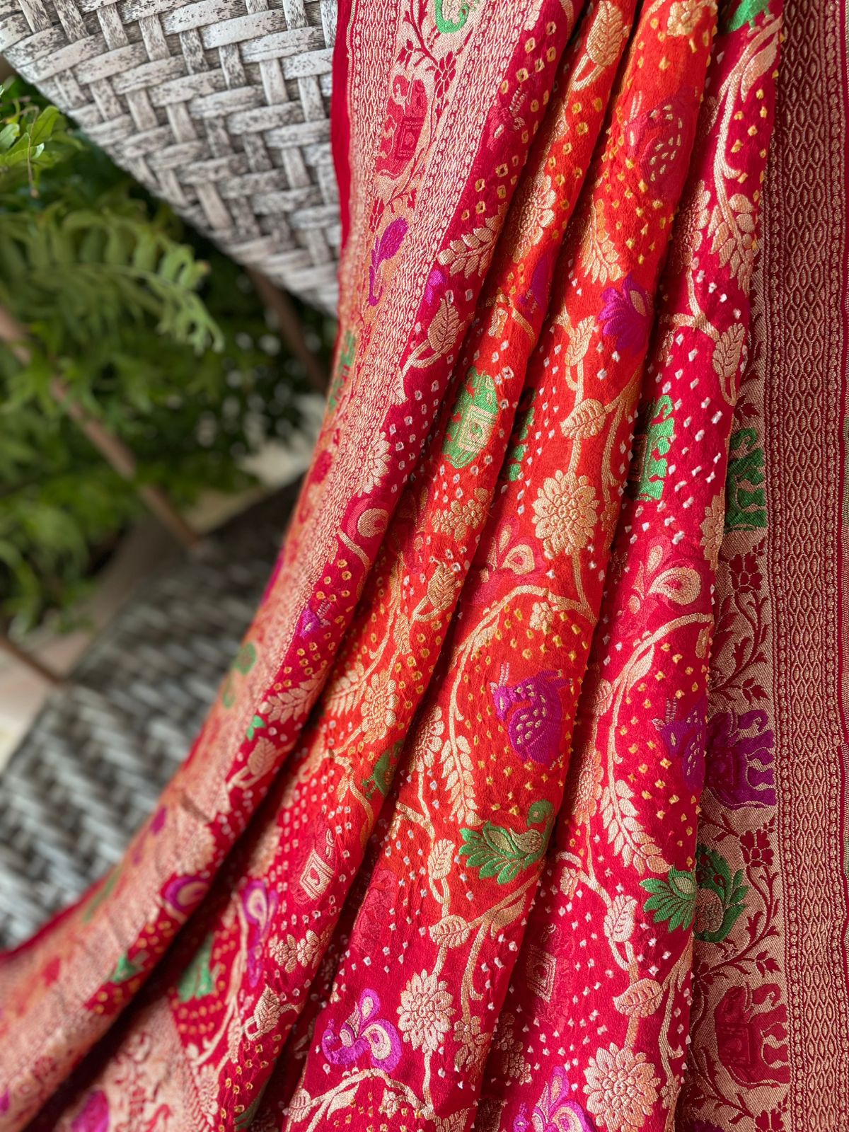 Abha - Luminous beauty Meenakari Motif Dupatta