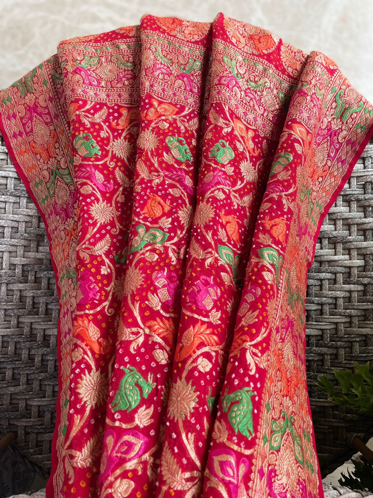 Bhumika - Mother Earth Meenakari Motif Dupatta