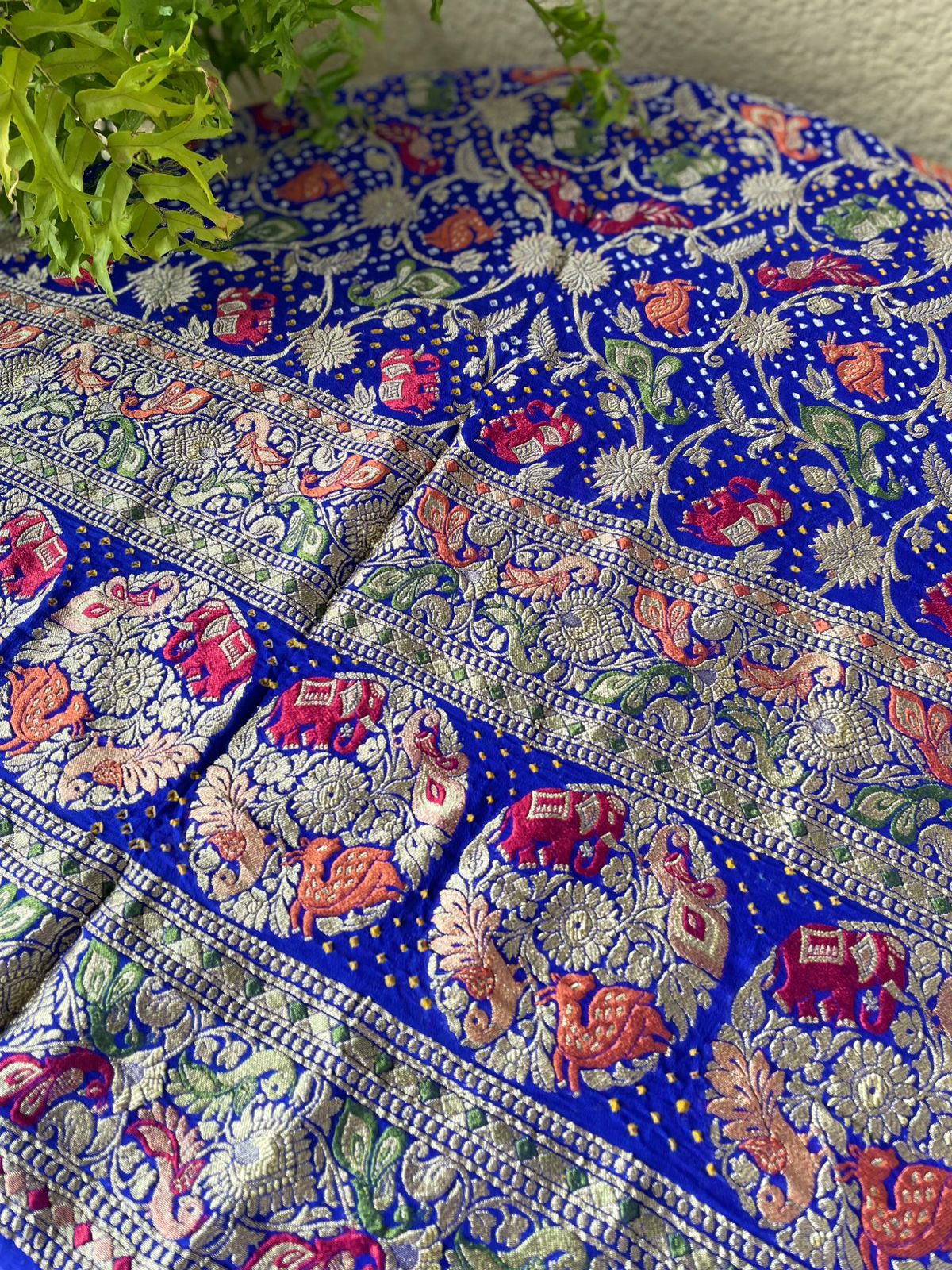 Shashi - A Celestial Goddess Meenakari Motif Dupatta