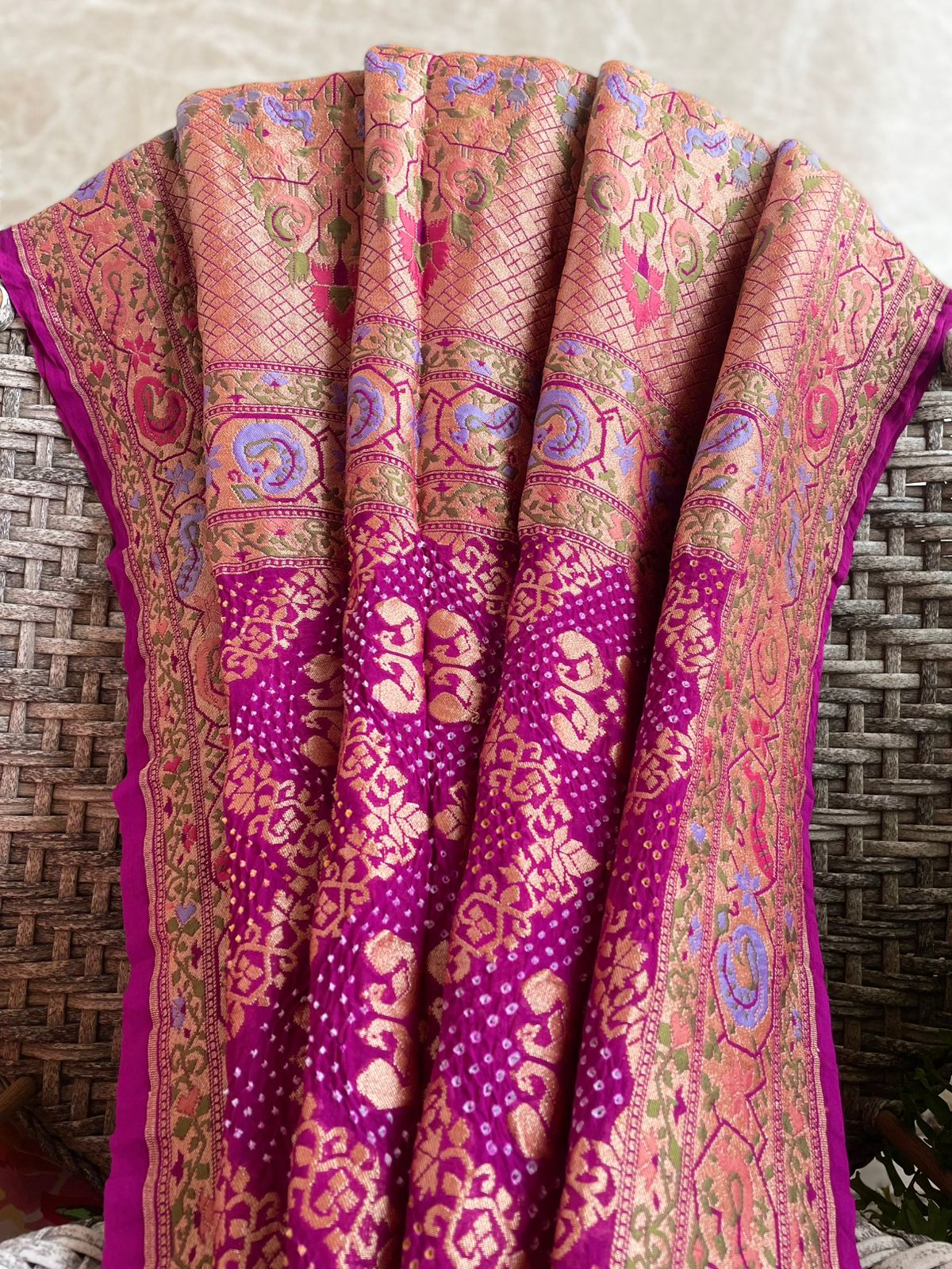 Astha - Devotional Faith Meenakari Motif Dupatta