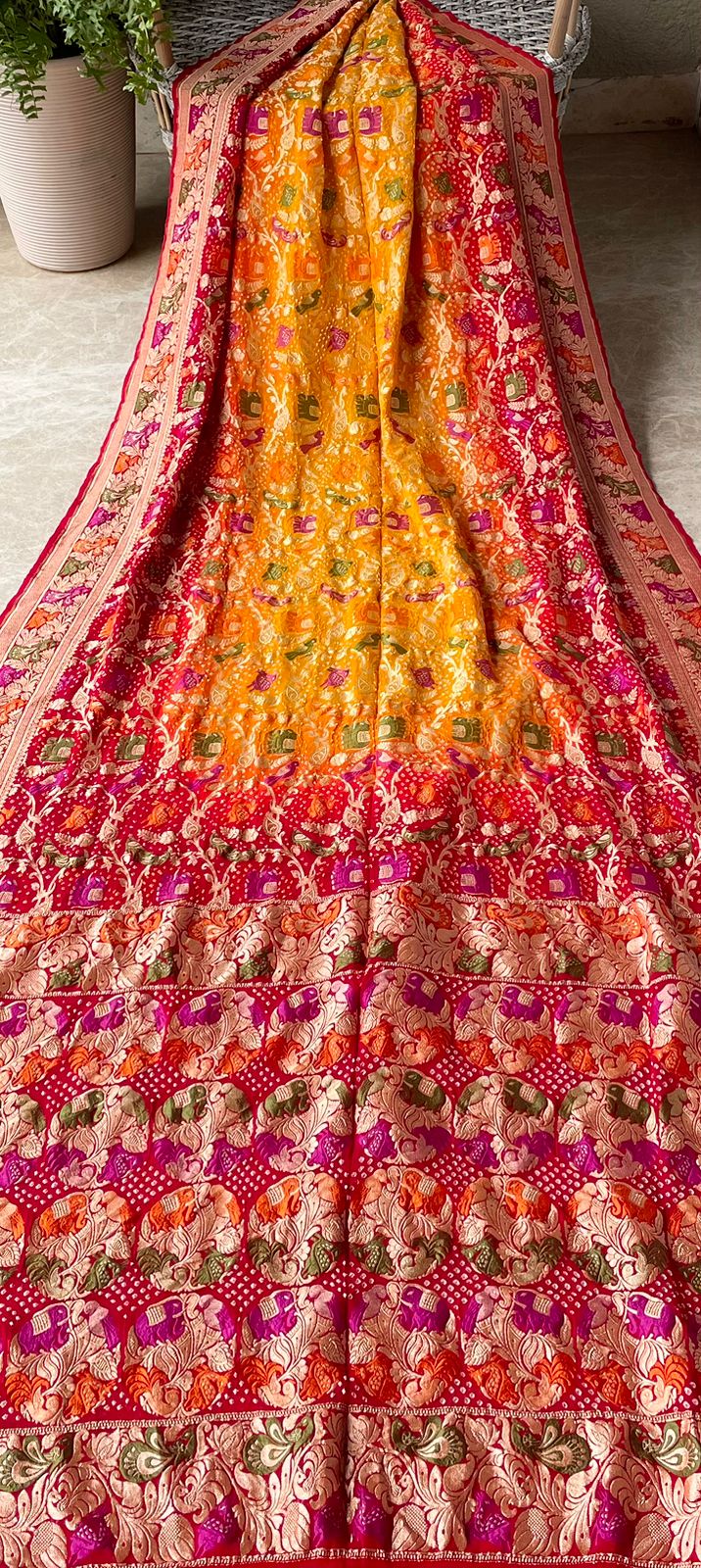 Shehzadi - The Charming Princess Meenakari Motif Saree