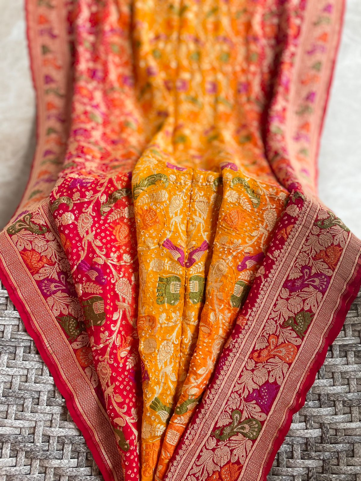 Shehzadi - The Charming Princess Meenakari Motif Saree