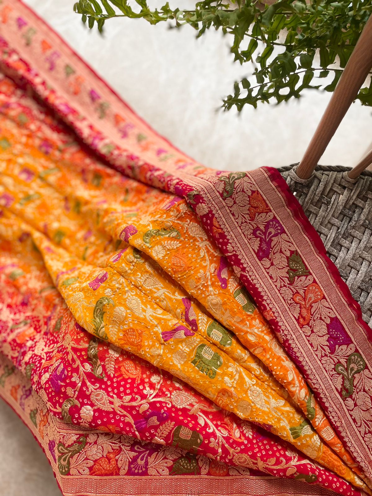 Shehzadi - The Charming Princess Meenakari Motif Saree