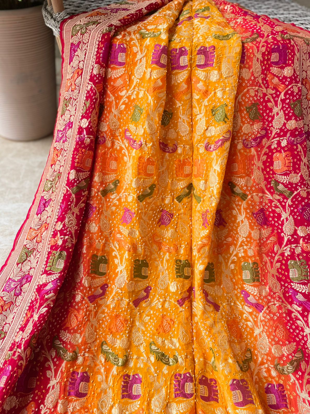 Shehzadi - The Charming Princess Meenakari Motif Saree