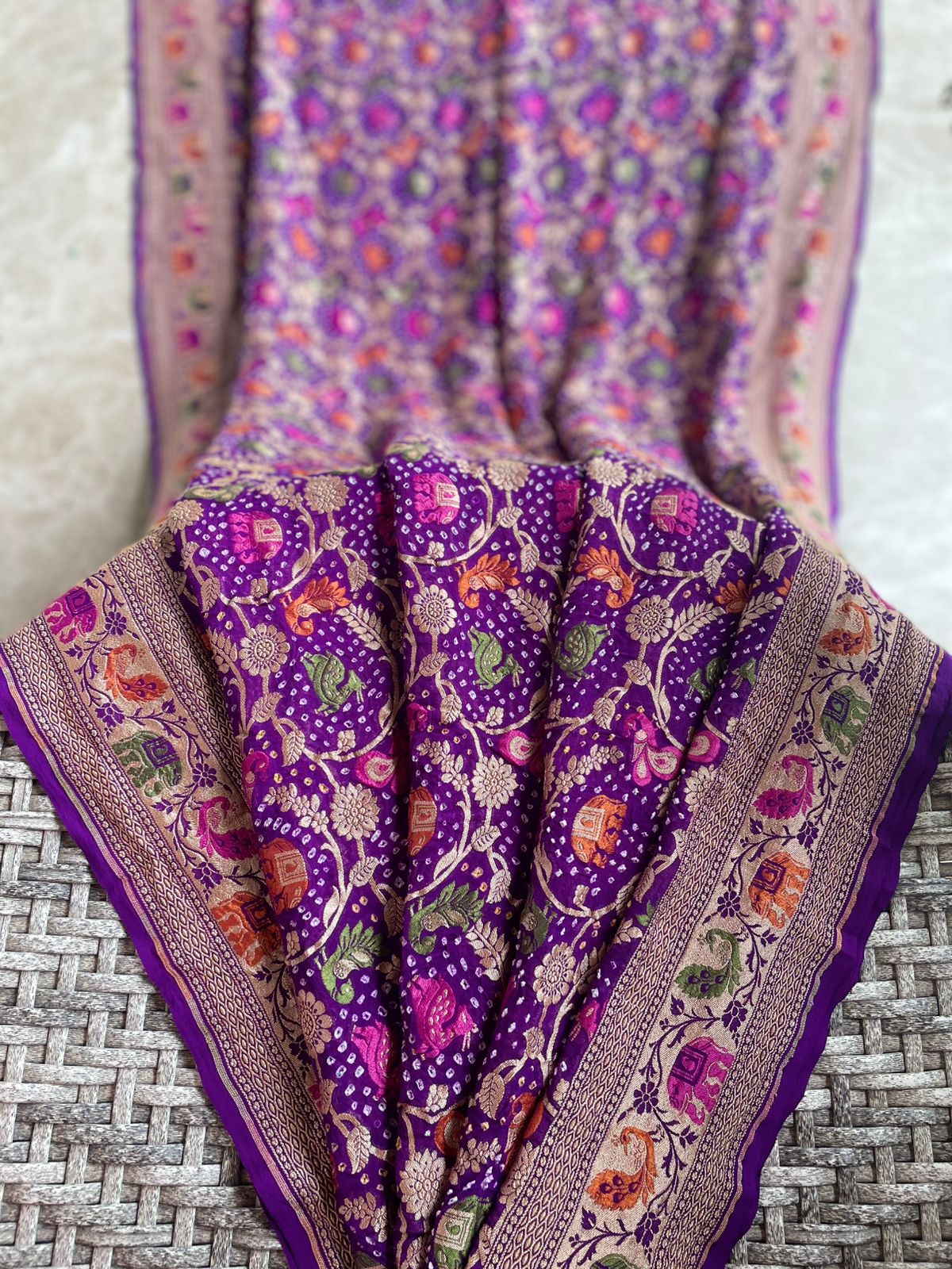 Asmita - Glories/Identity Meenakari Motif Saree