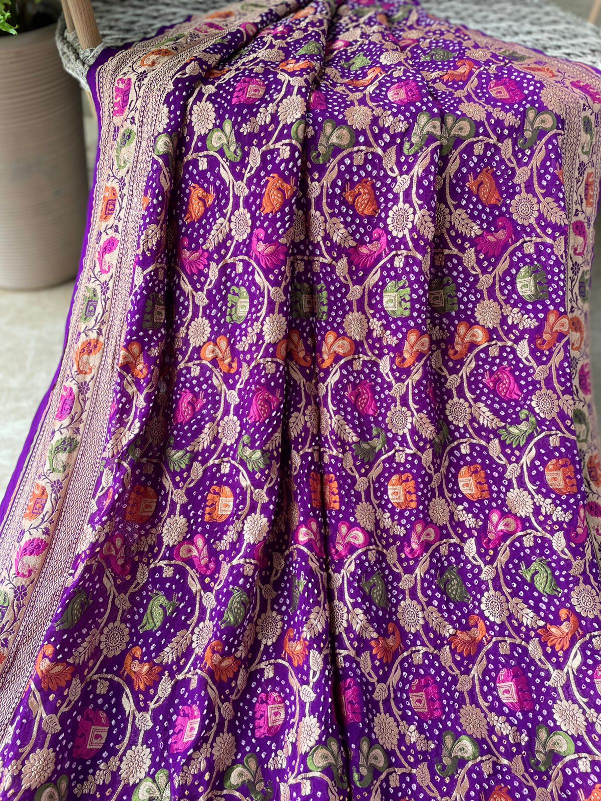 Asmita - Glories/Identity Meenakari Motif Saree