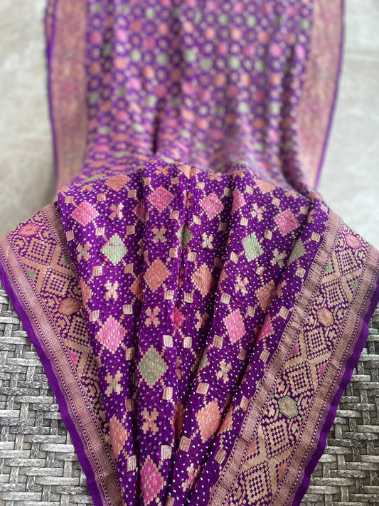 Meera - Devotee of Lord Krishna Meenakari Saree