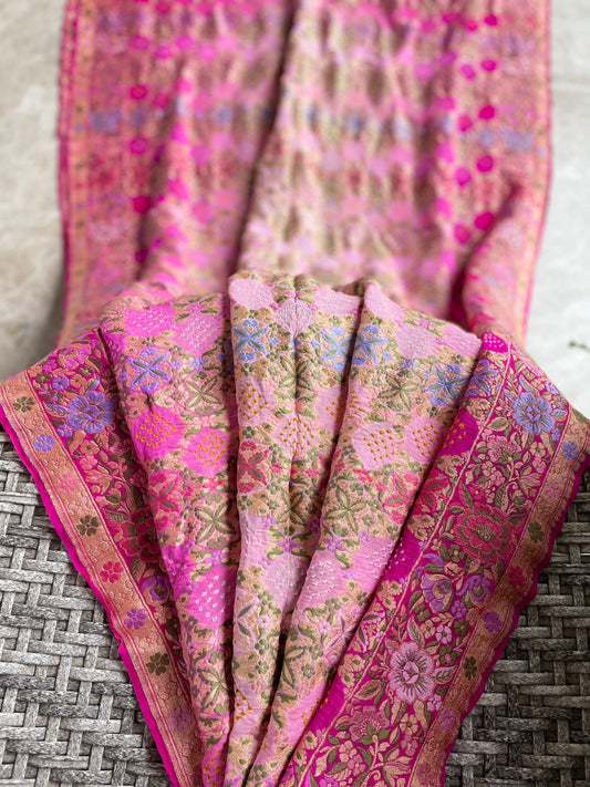 Nirja - Lotus Flower Meenakari Motif Saree