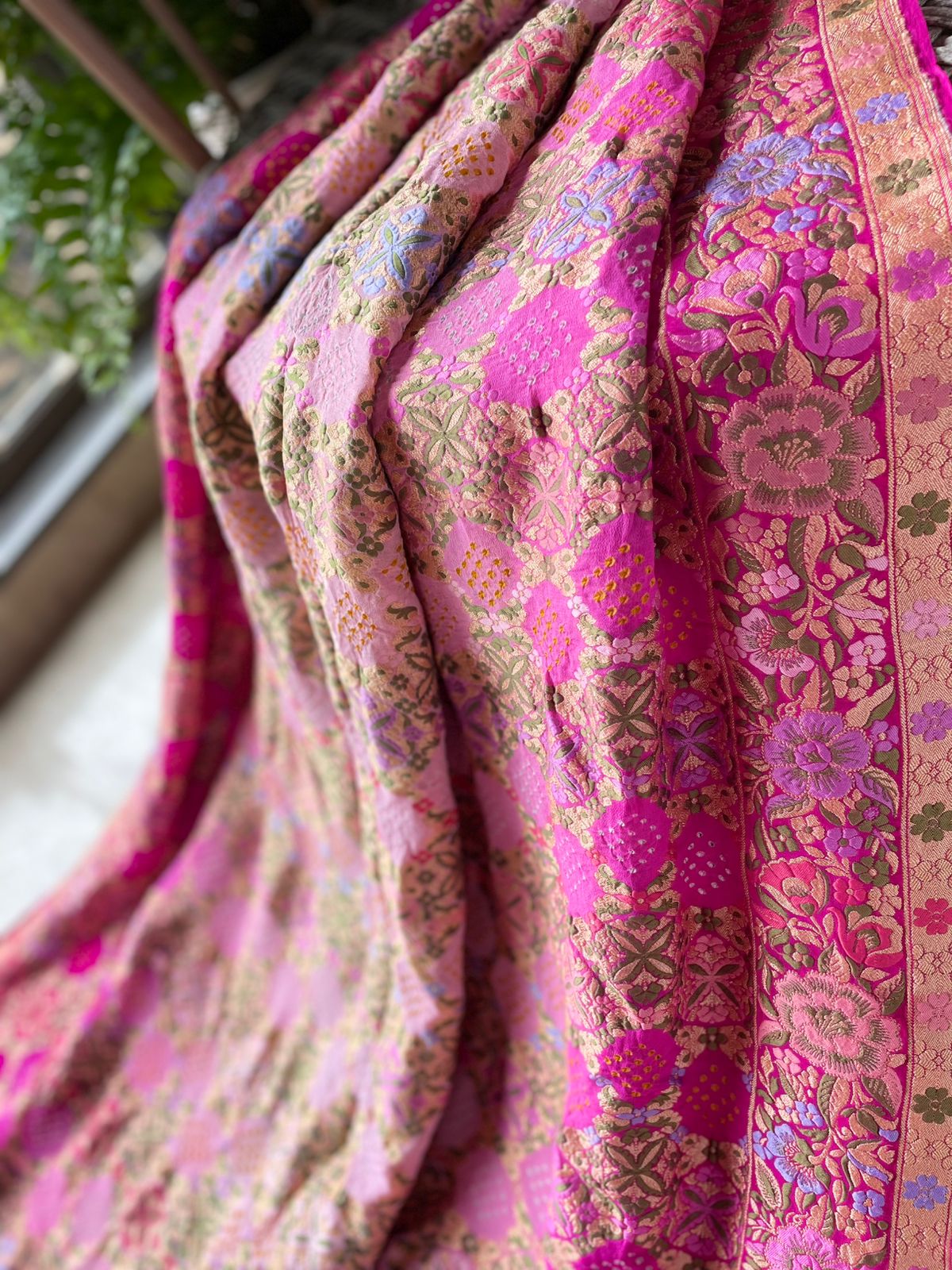 Nirja - Lotus Flower Meenakari Motif Saree