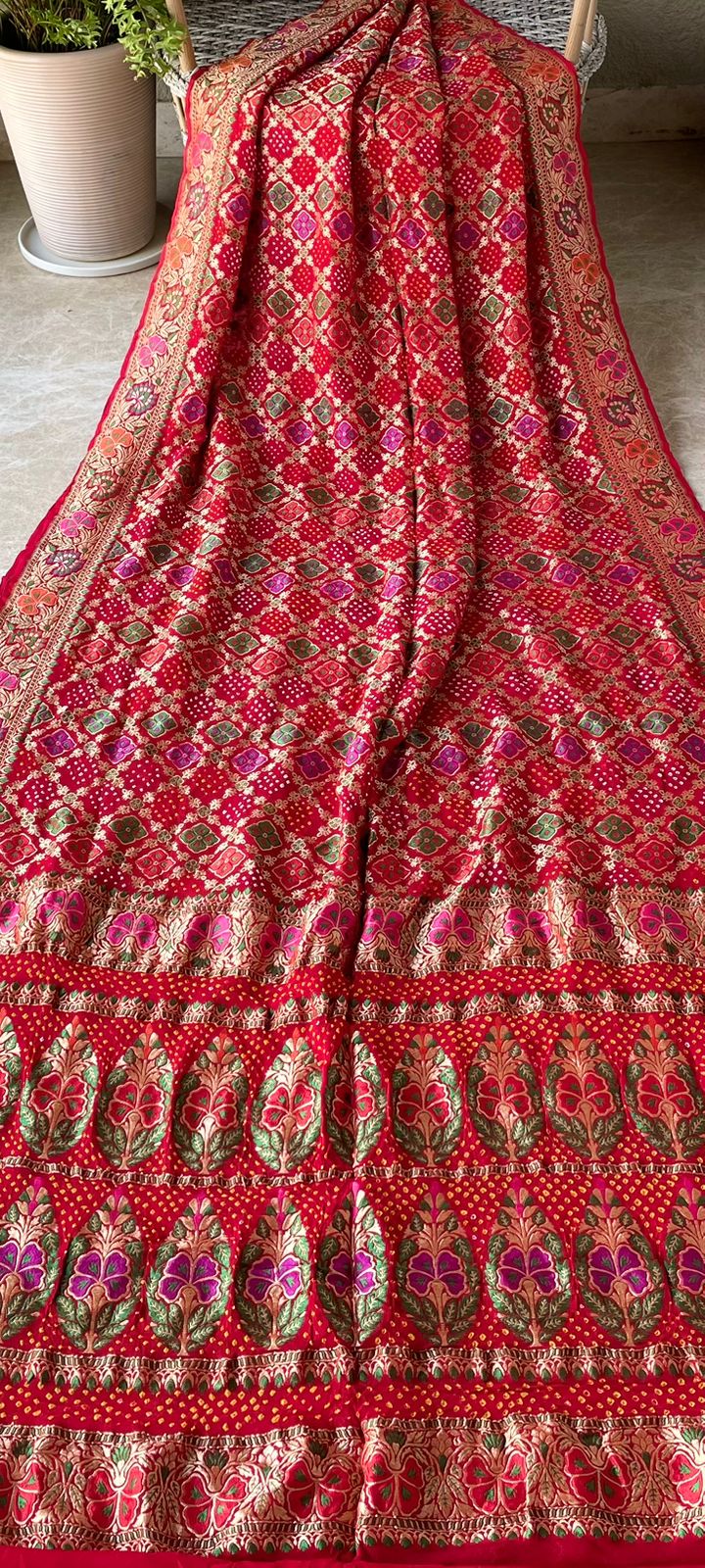 Vidhi - Auspicious Ceremony Meenakari Motif Saree