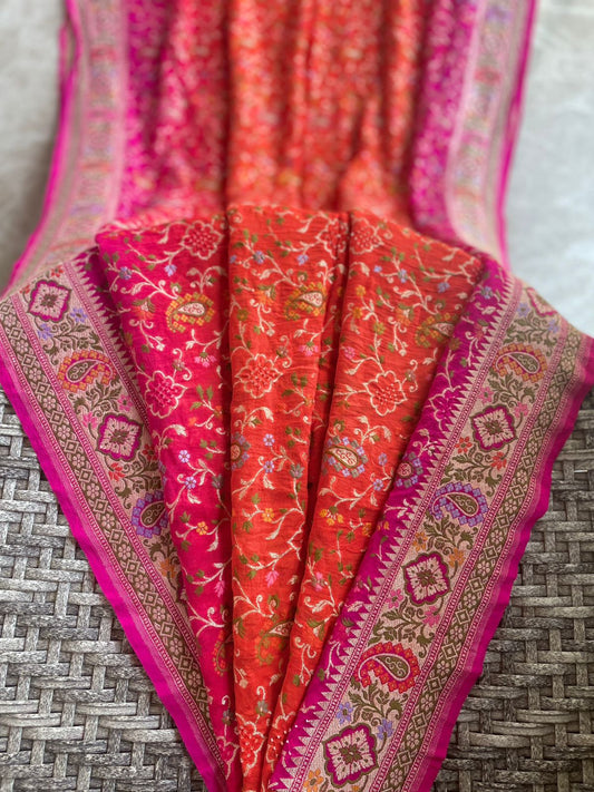 Anisha - One who is Supreme Meenakari Motif Saree