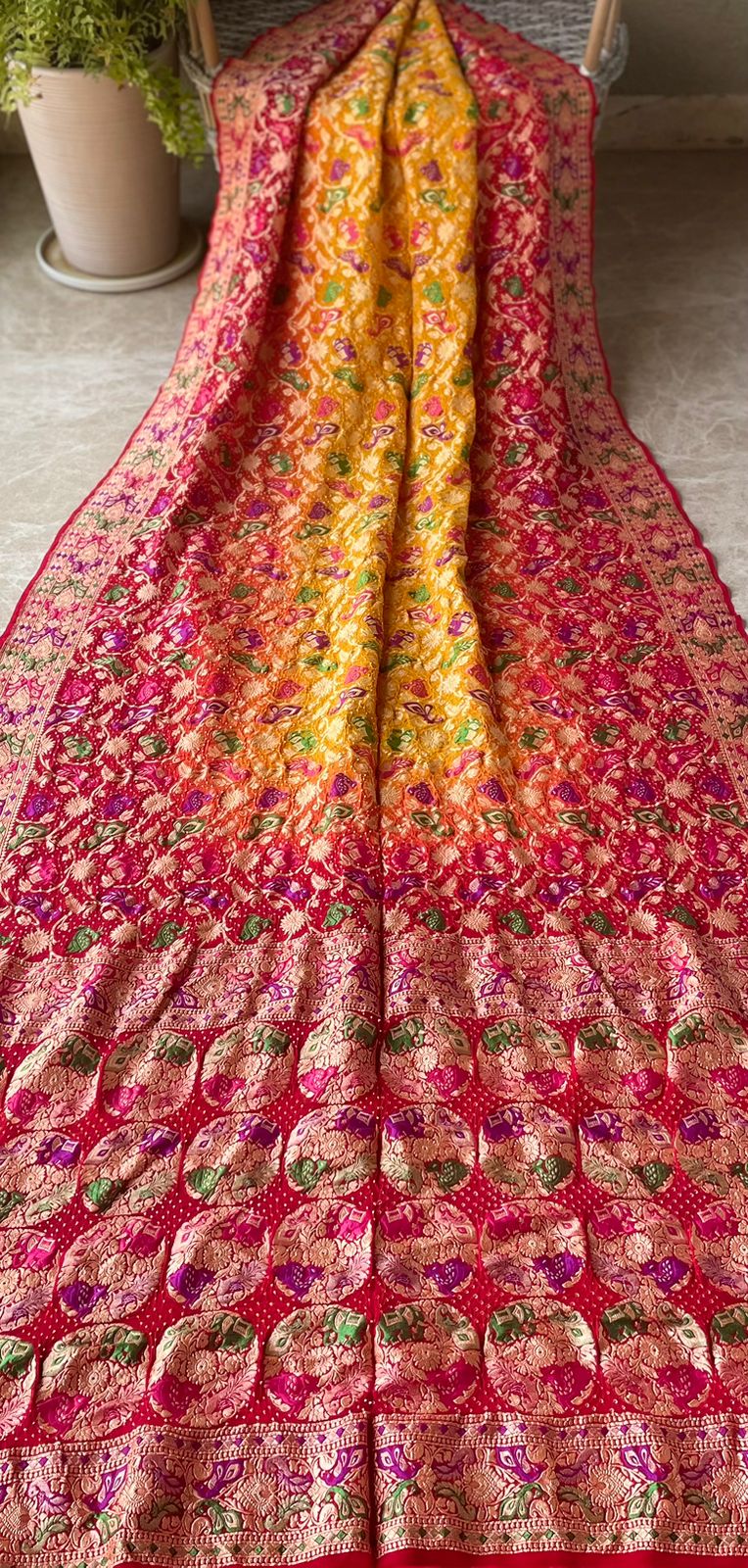 Shehzadi - The Charming Princess Meenakari Motif Saree