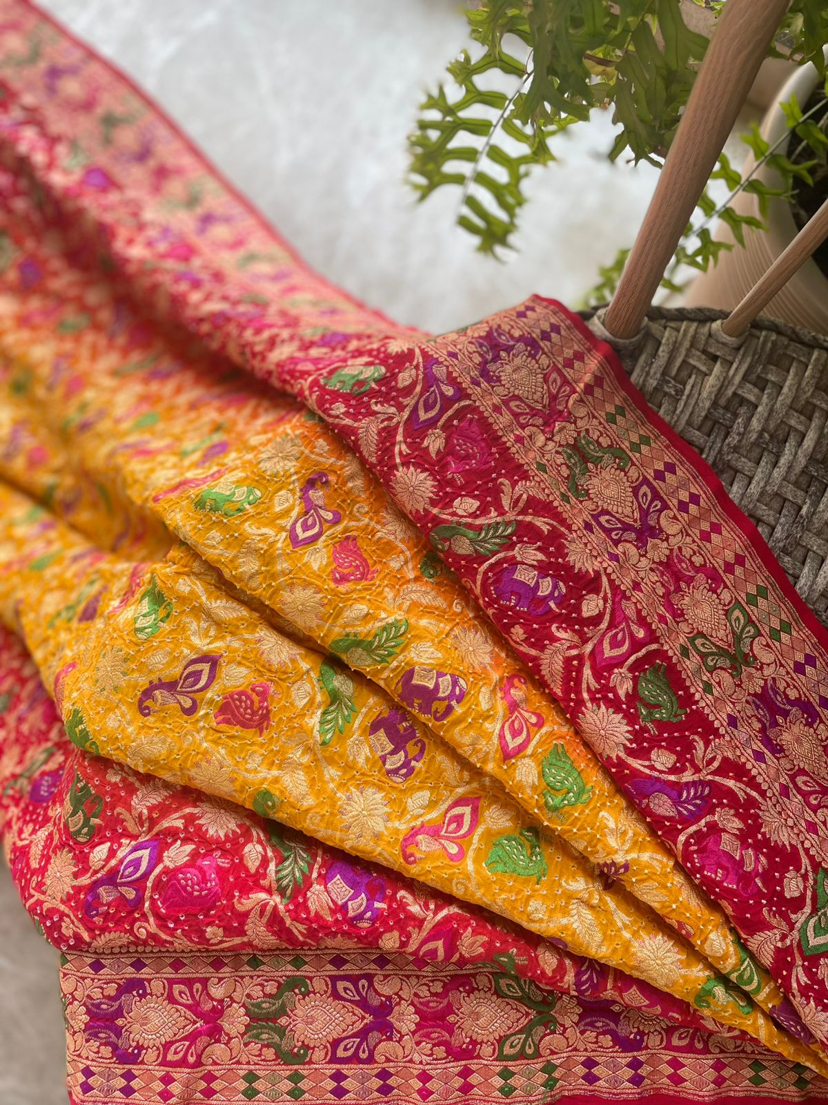 Shehzadi - The Charming Princess Meenakari Motif Saree