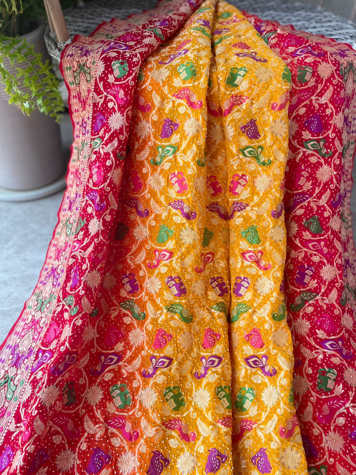 Shehzadi - The Charming Princess Meenakari Motif Saree