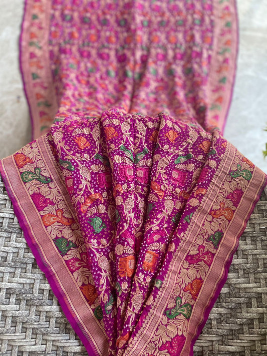 Amrita - 	Immortality Meenakari Motif Saree