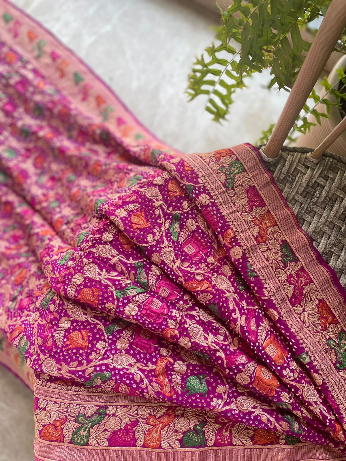 Amrita - 	Immortality Meenakari Motif Saree