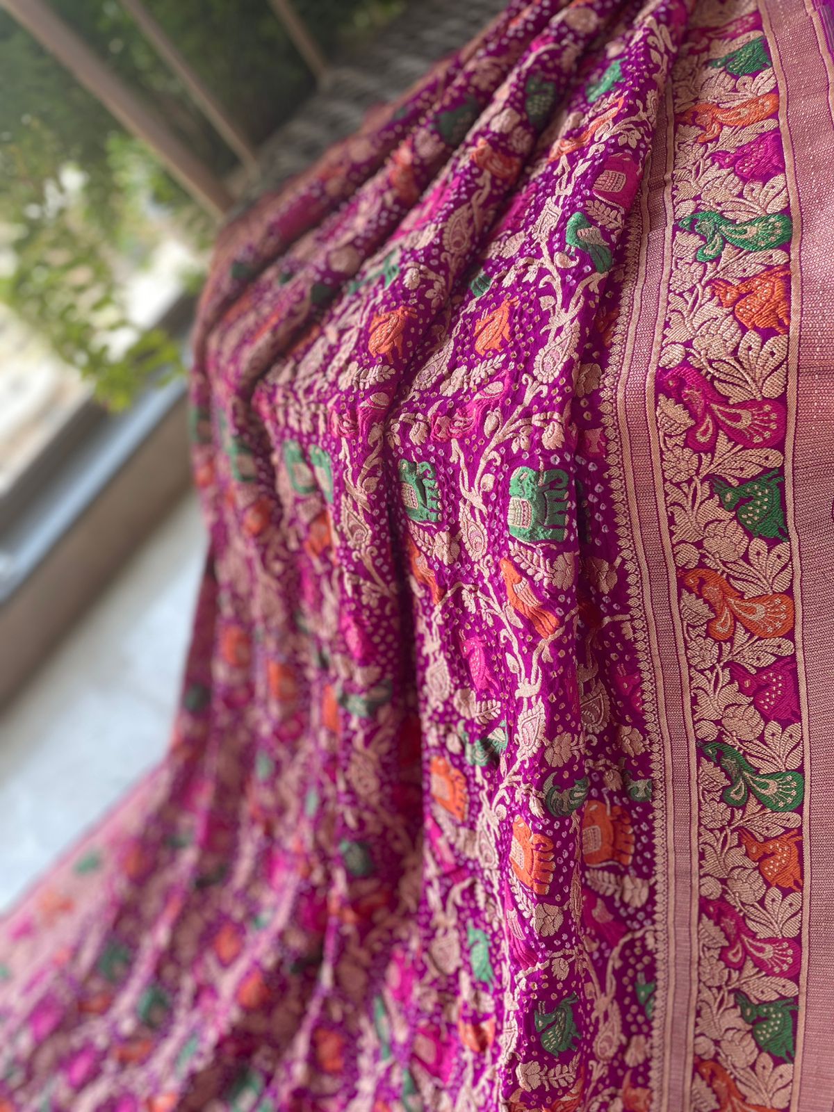 Amrita - 	Immortality Meenakari Motif Saree
