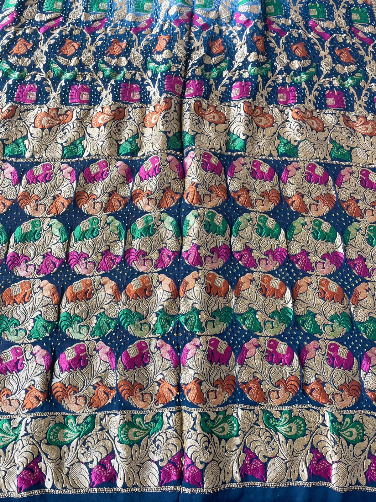 Saanjh - A Glorified Sunset Meenakari Motif Saree
