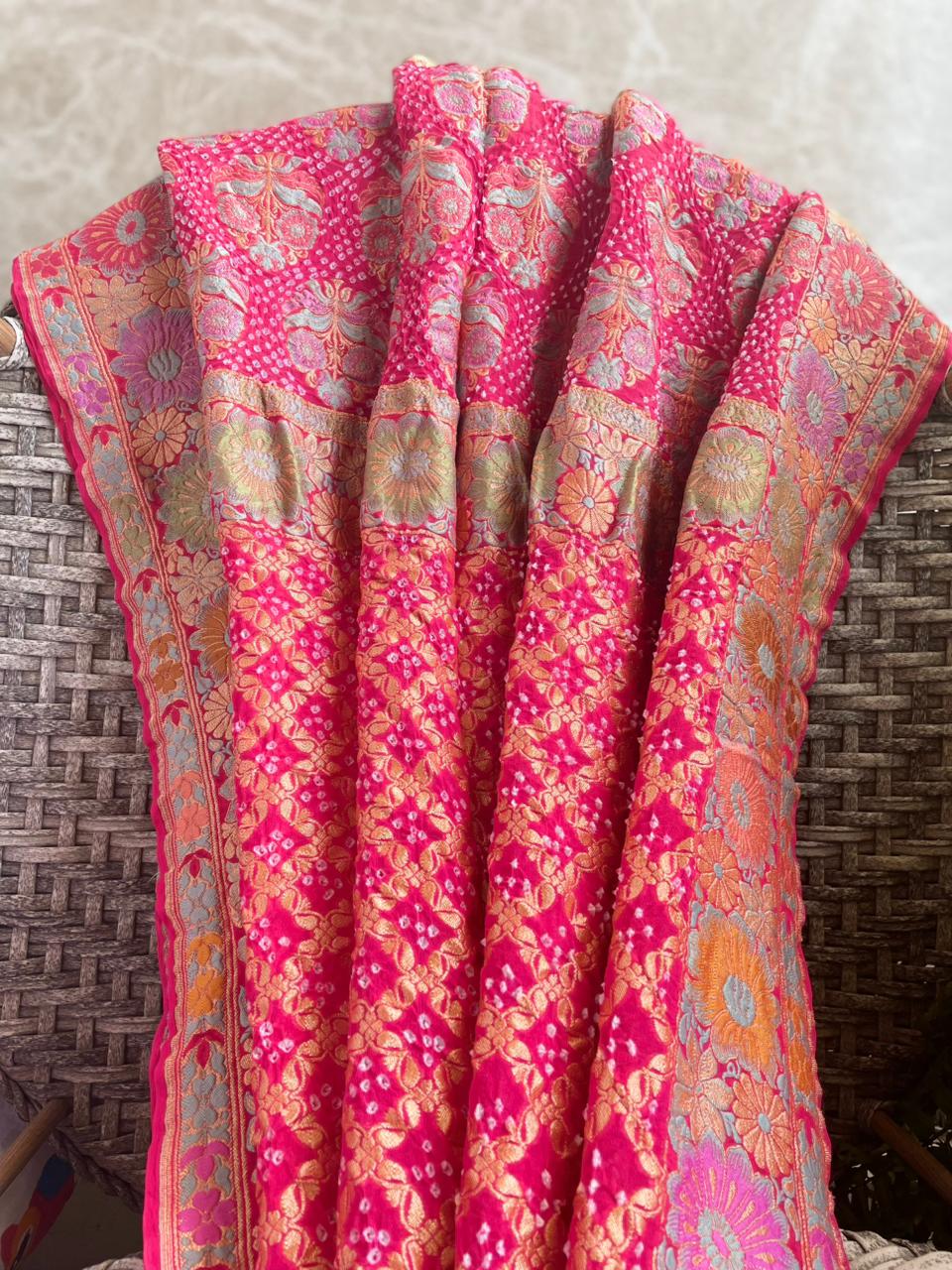 Devika - The Little Goddess Meenakari Motif Dupatta