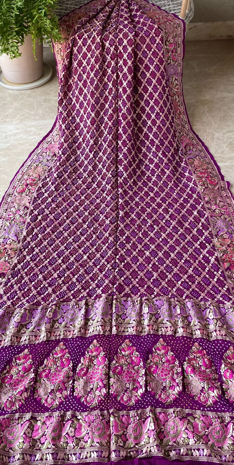 Amisha - Purple Meenakari Tilfi Saree