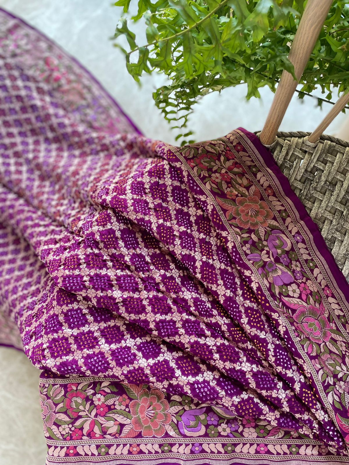 Amisha - Purple Meenakari Tilfi Saree