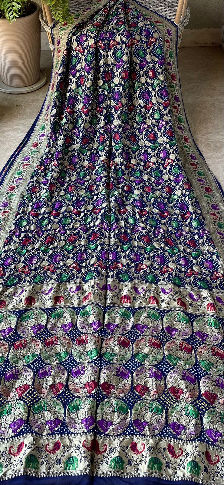 Varsha - Blue Meenakari Tilfi Saree