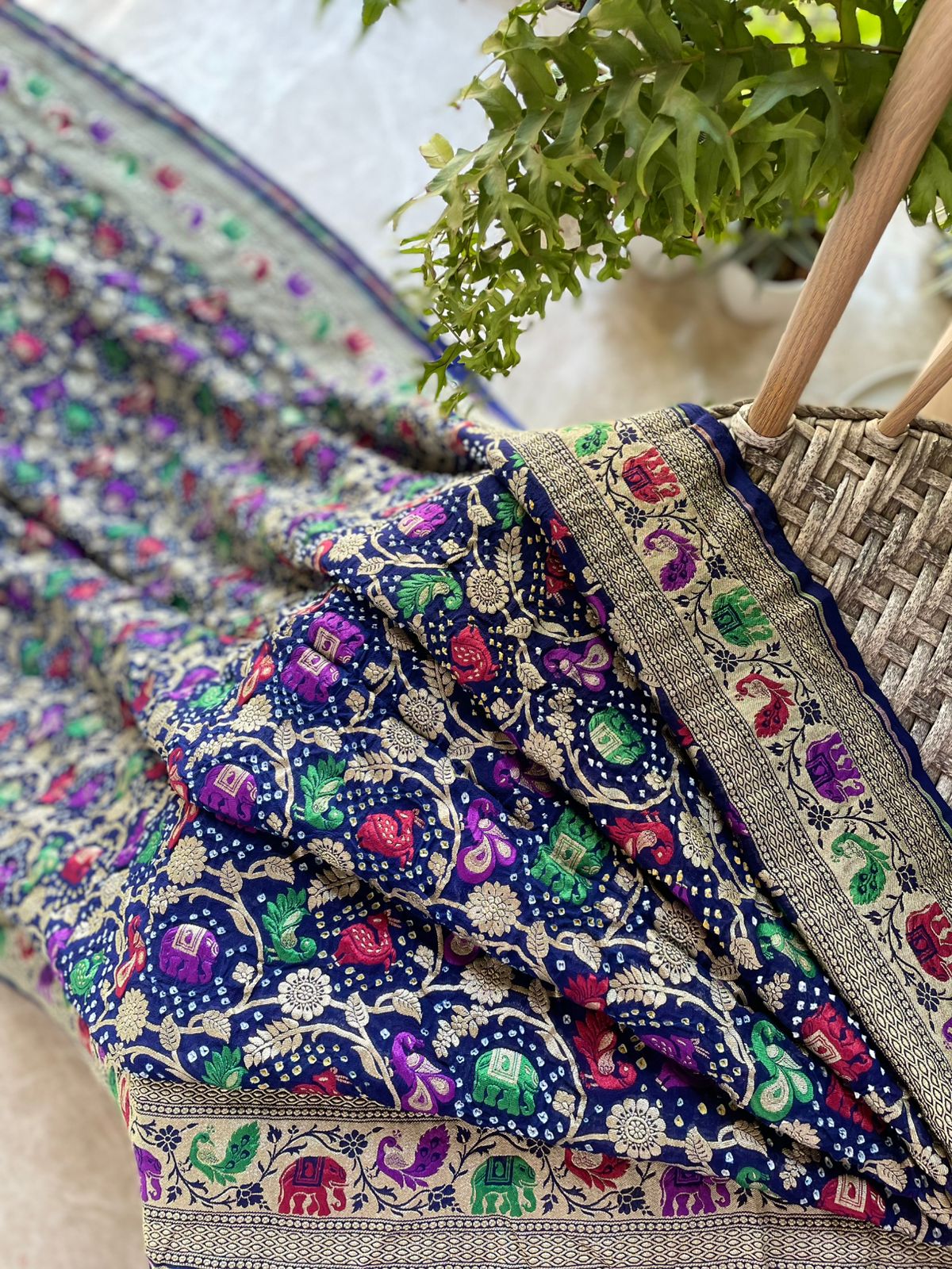 Varsha - Blue Meenakari Tilfi Saree