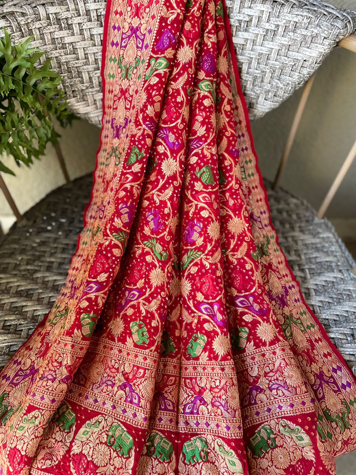 Bhumika - Mother Earth Meenakari Motif Dupatta