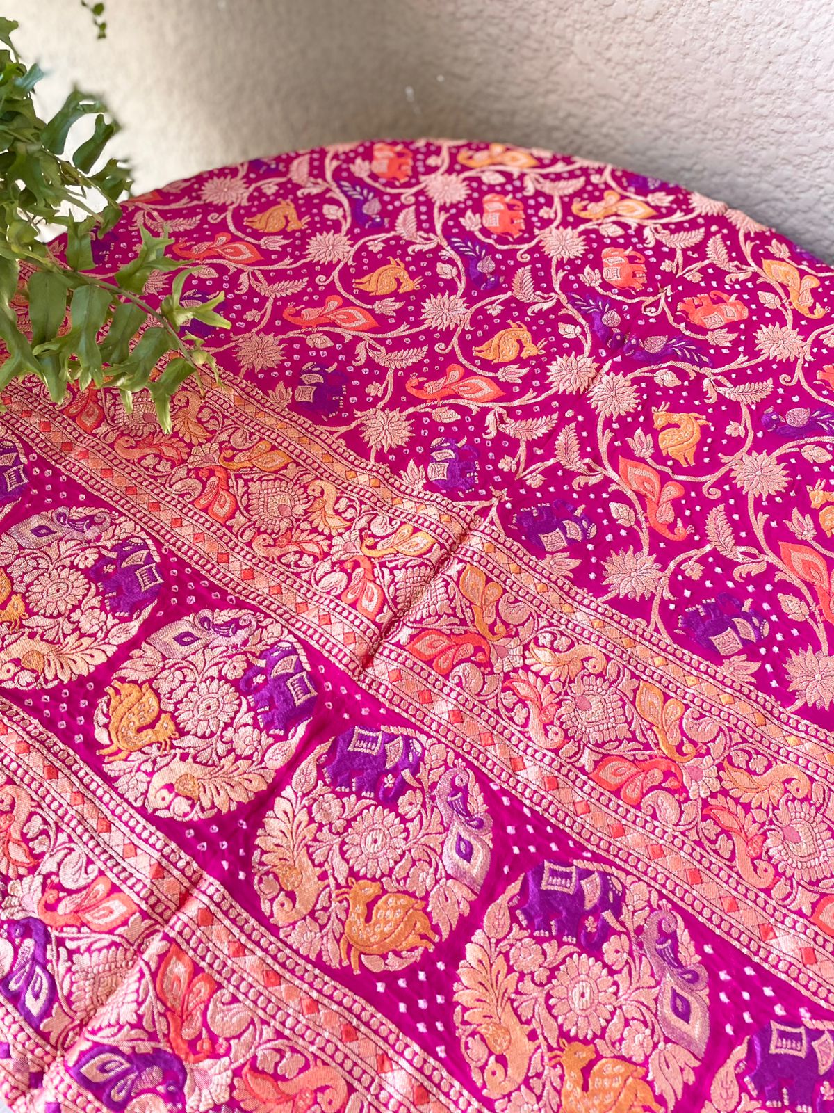 Hansika - Pink Meenakari Tilfi Dupatta
