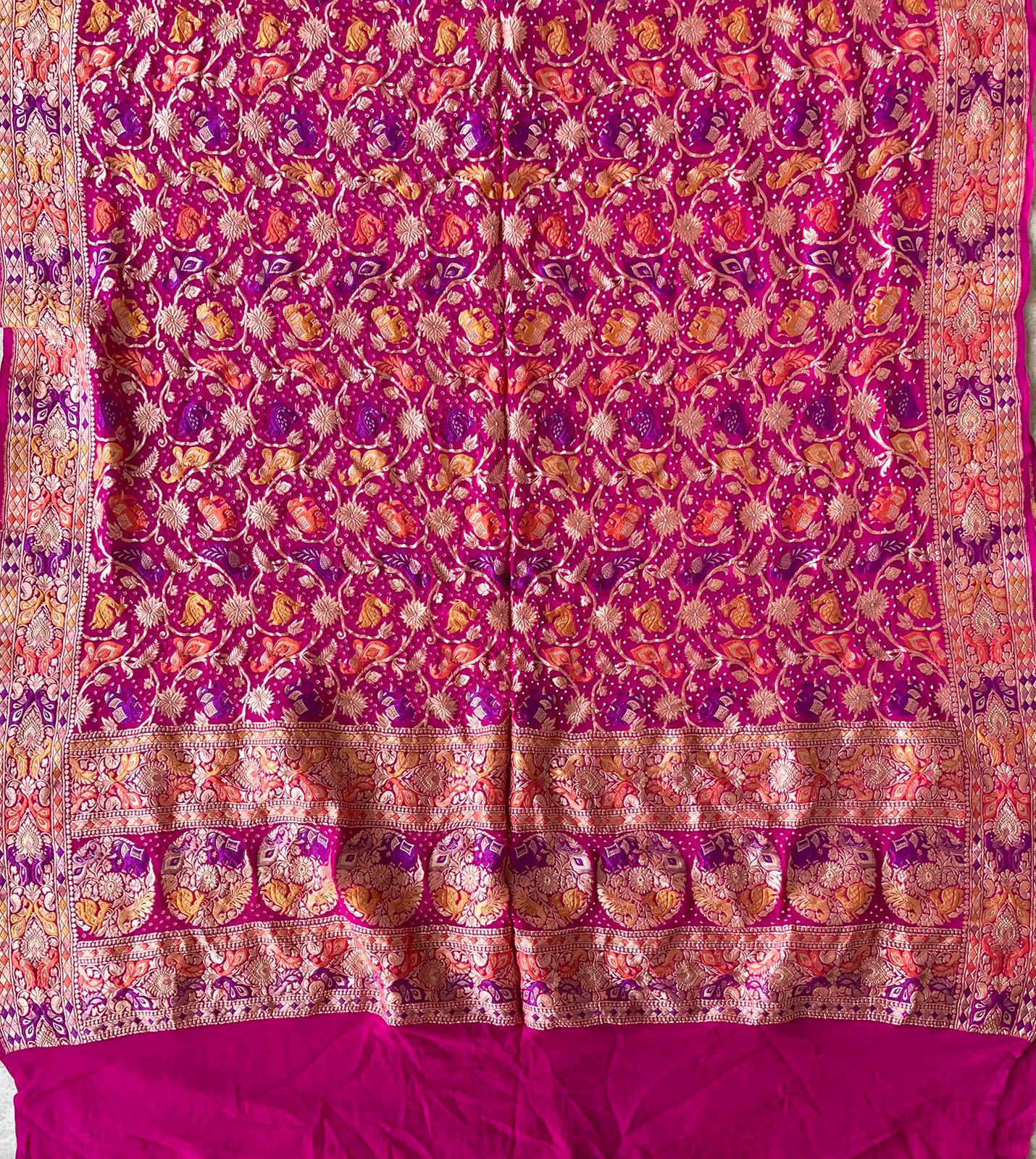 Hansika - Pink Meenakari Tilfi Dupatta