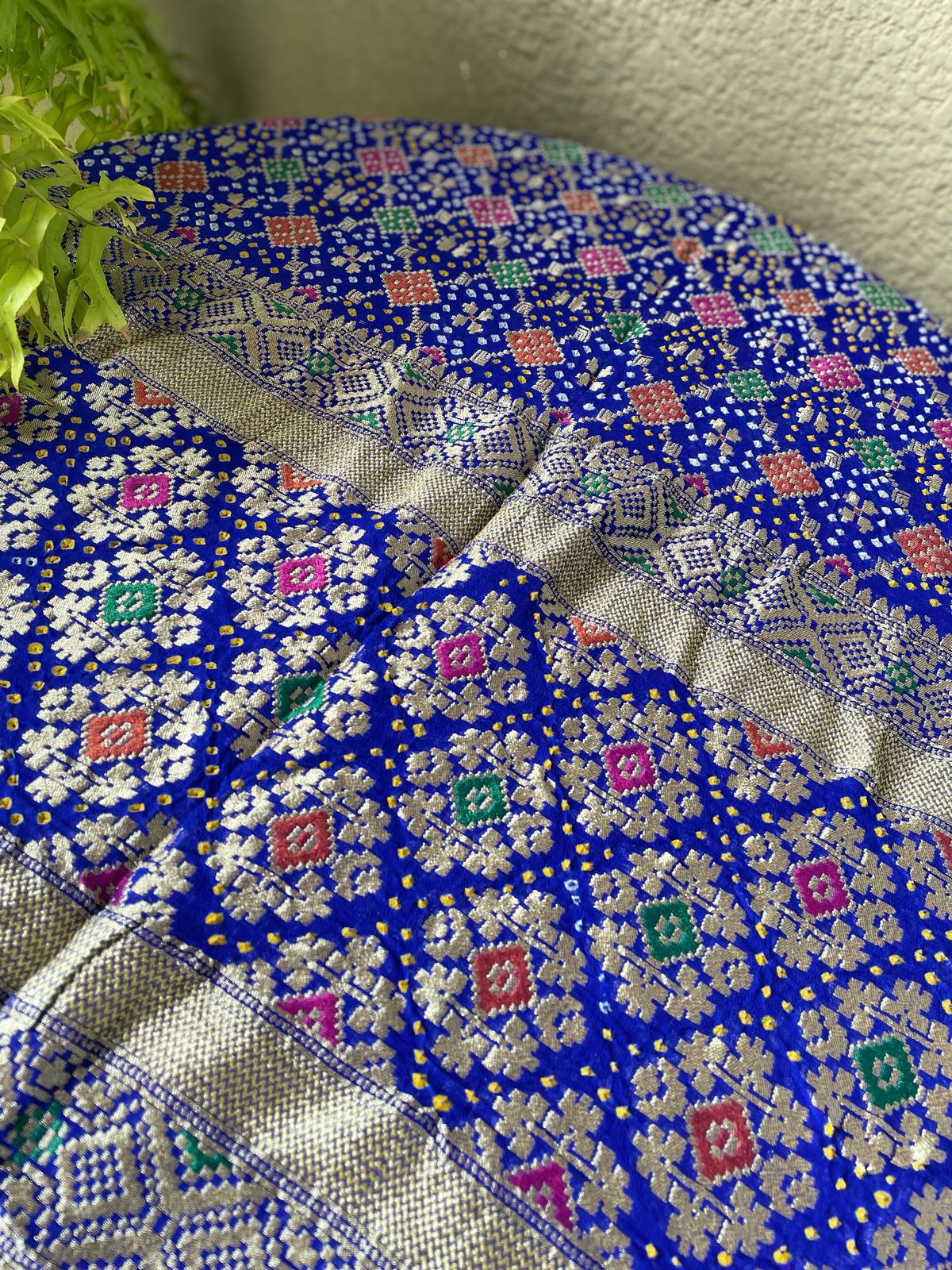 Nargis - Blue Meenakari Bandhani Dupatta