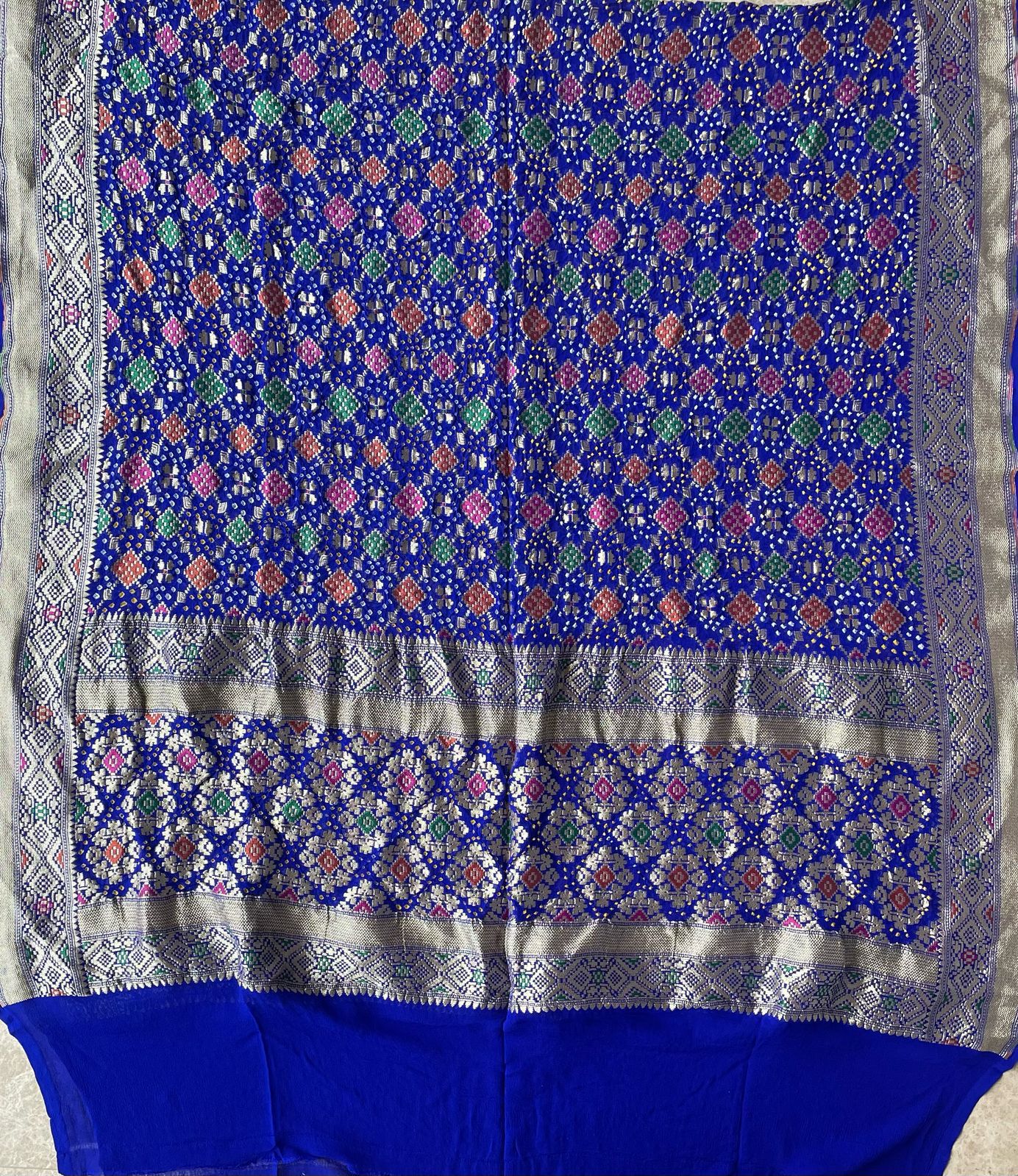 Nargis - Blue Meenakari Bandhani Dupatta