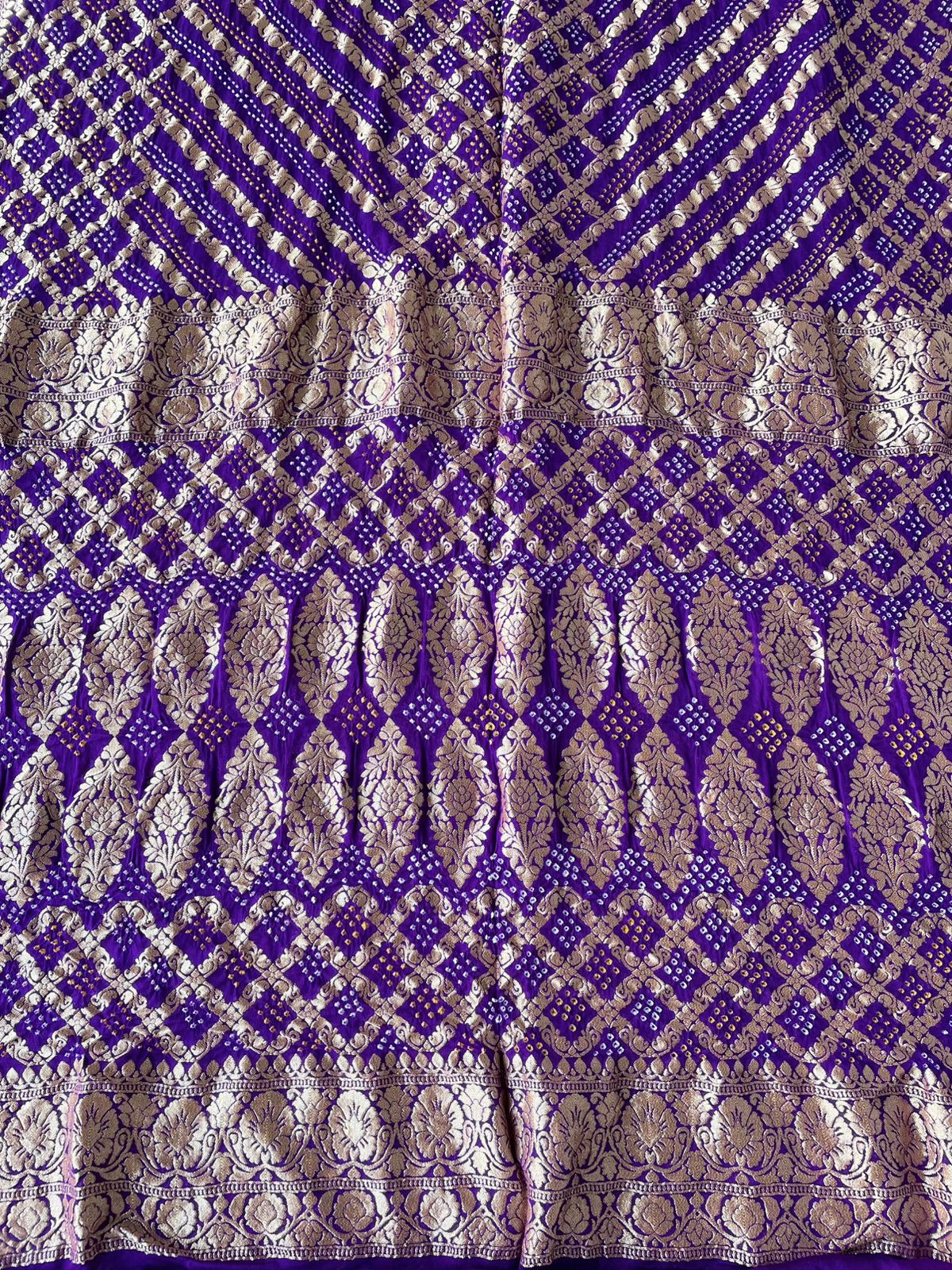 Dhrishti - Purple Bandhani Banarasi Saree