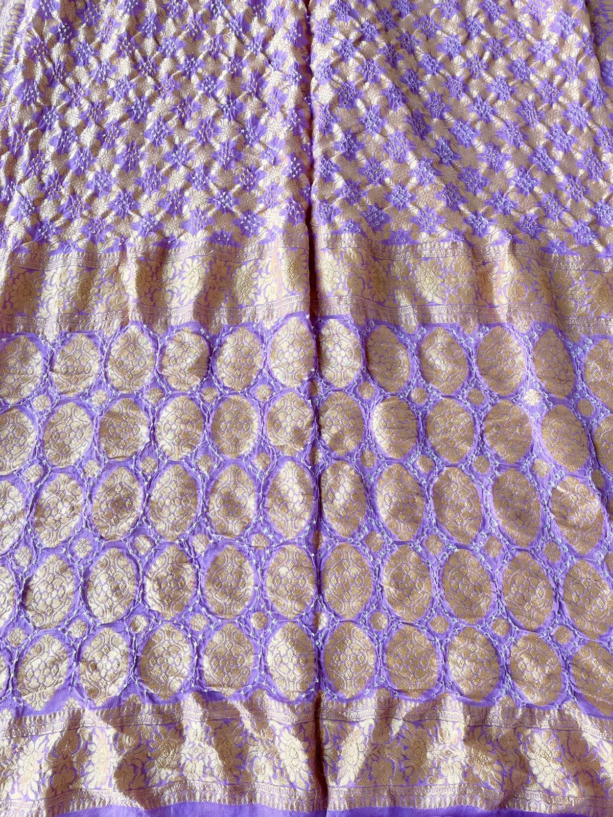 Astriti - Lavender Bandhani Banarasi Saree