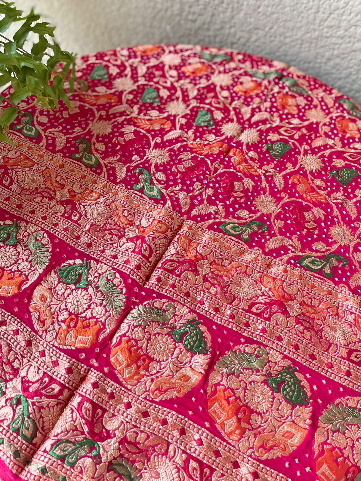 Anamika - Rose Pink Meenakari Tilfi Dupatta