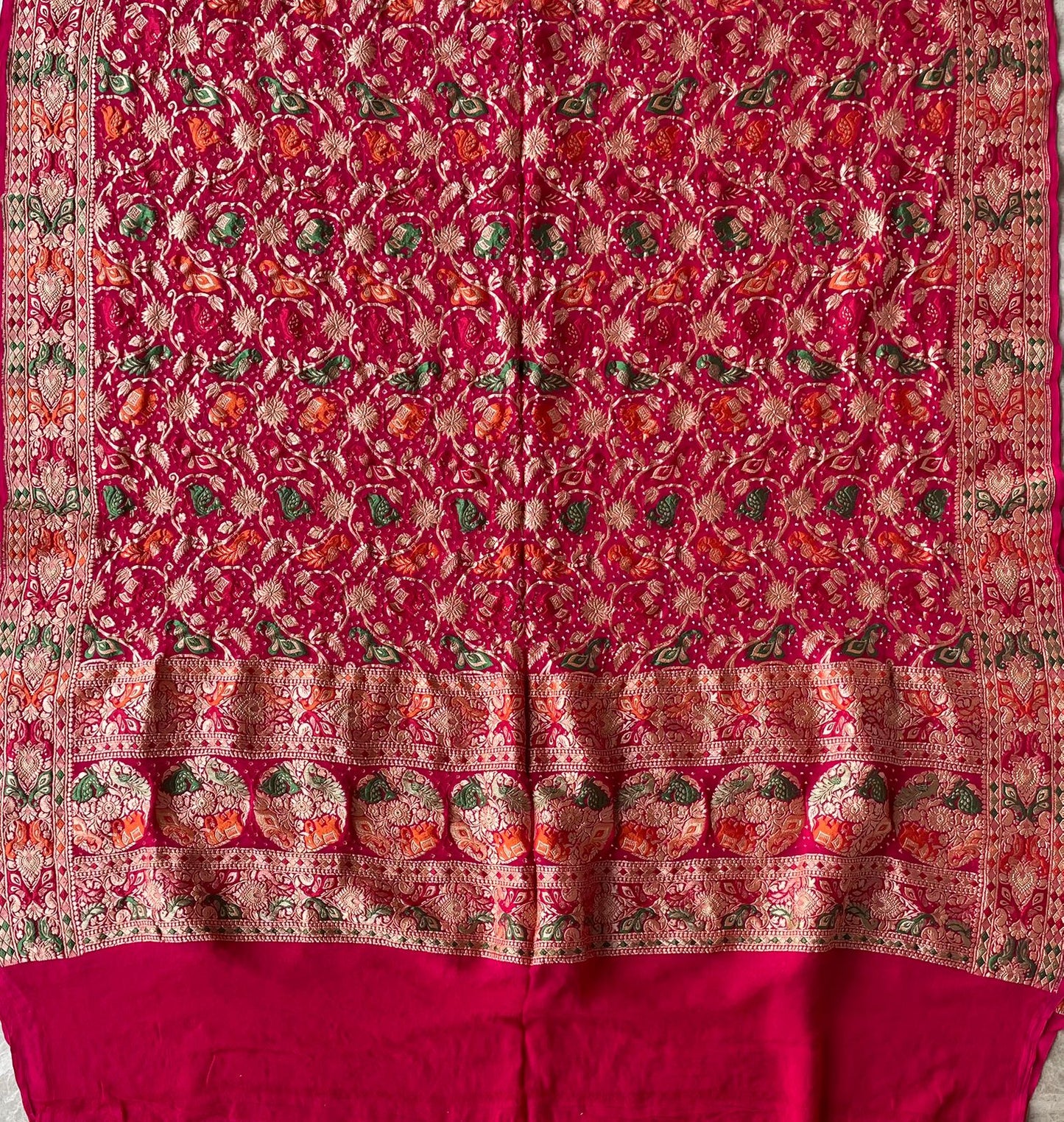 Anamika - Rose Pink Meenakari Tilfi Dupatta